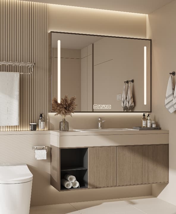 LED Light Anti-Fog Wall Bathroom Vanity Mirrorl